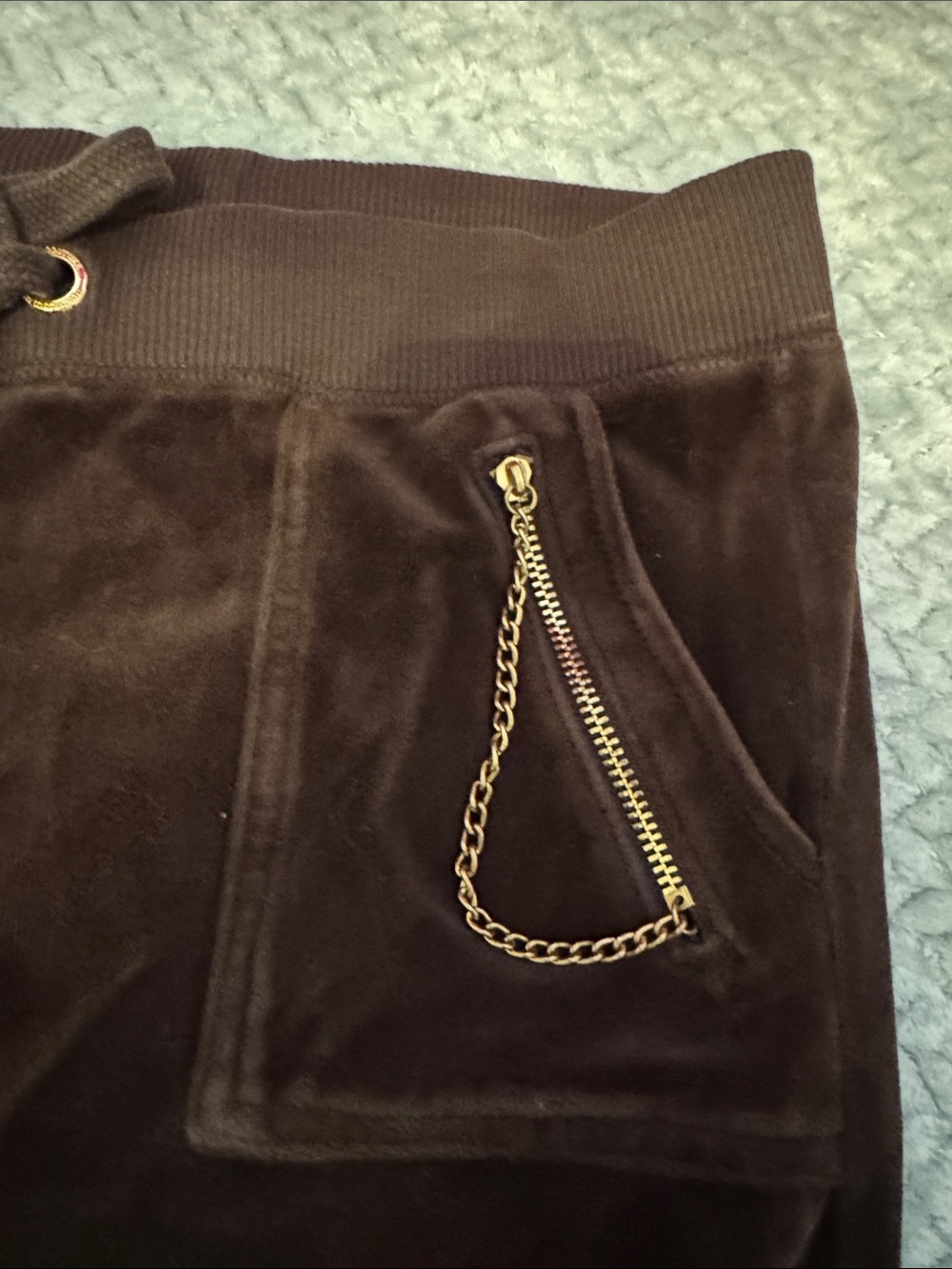 Juicy Couture Brown Velour Jacket with Logo Patch - Picture 5 of 7